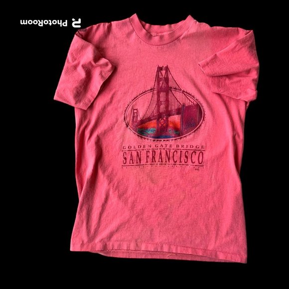 Vintage 80s 90s San Francisco T Shirt Large Golden Gate Bridge PSI Sport… - Picture 3 of 12